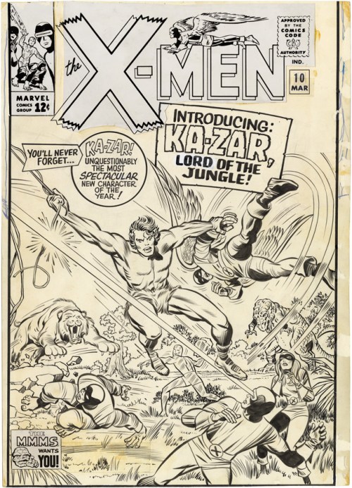 Beautiful Kirby art from X-Men #10.