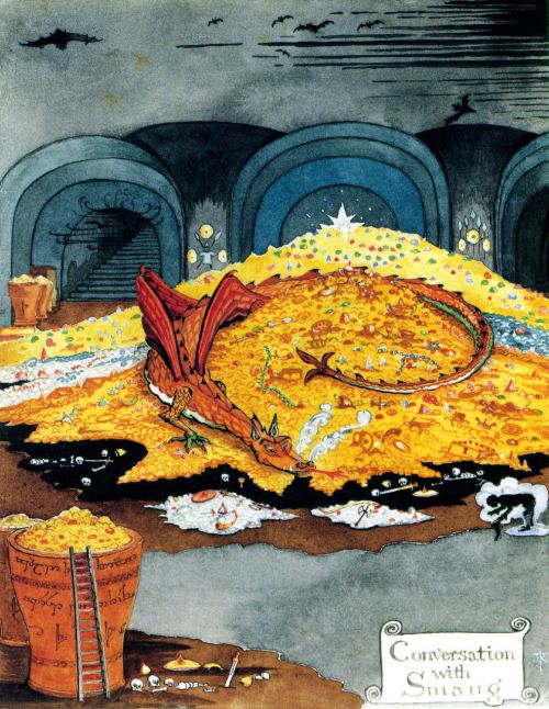 This is the image of Smaug I always think of, and it was pretty spot on, aside from relative size.