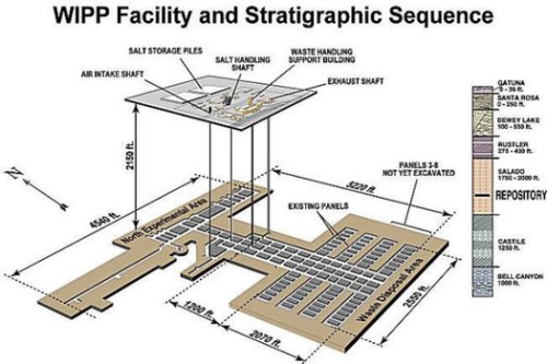 Layout of WIPP facility.