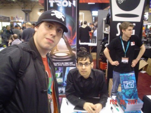 Chris with Jhonen Vasquez